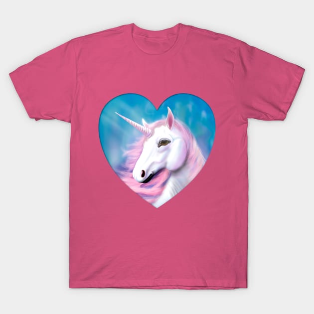 Unicorn Heart T-Shirt by JAC3D